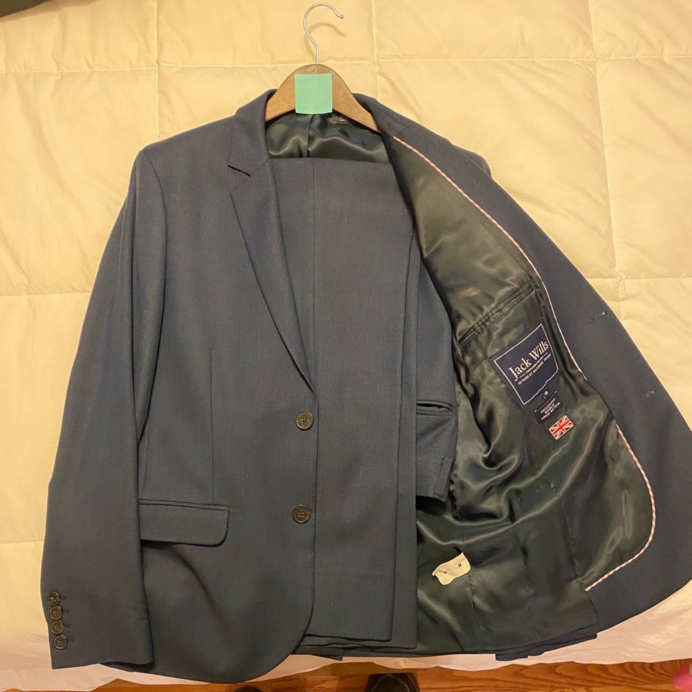 Jack Wills Wool Blue Suit